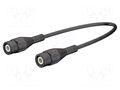 Test lead; BNC plug,both sides; Len: 0.5m; black; Z: 50Ω; brass STÄUBLI XLSS-58-05021