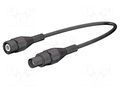 Test lead; BNC socket,BNC plug; Len: 1.5m; black; Z: 50Ω; brass STÄUBLI XLSK-58-15021