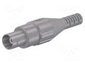 Connector: BNC; socket; grey; soldered; Type: insulated; male STÄUBLI XBK-58-28