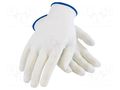 Protective gloves; ESD; S; Features: dissipative; polyamide; white ANTISTAT ATS-602-4004