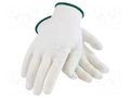 Cleanroom acces: protective gloves; white; polyamide; L; ESD; <1GΩ ANTISTAT ATS-602-4006
