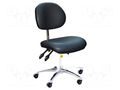 Cleanroom acces: chair; black; 450÷600mm; gas damper; ESD ANTISTAT ATS-612-0009