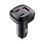 Acefast car charger 66W 2x USB Type C / USB, PPS, Power Delivery, Quick Charge 4.0, AFC, FCP, SCP black (B3 black), Acefast 6974316280415 6974316280415