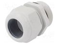 Cable gland; with long thread; M40; 1.5; IP68; polyamide; grey FIBOX GPAM40-L