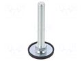 Foot; without locknut,adjustable,with no-slip disk,with lever ELESA+GANTER GN40-40-M8-63-A1-S