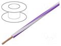 Wire; H05V-K,LgY; stranded; Cu; 2.5mm2; PVC; white-violet; 50m BQ CABLE LGY2.5-WH/VI