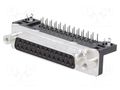 Connector: D-Sub; PIN: 25; socket; female; for panel mounting; 5A AMPHENOL COMMUNICATIONS SOLUTIONS D25S33E4GV00LF