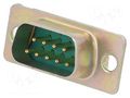Connector: D-Sub; PIN: 9; plug; male; for cable; straight; soldering AMPHENOL COMMUNICATIONS SOLUTIONS DEM09P