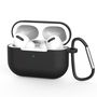 Case for AirPods Pro 2 / AirPods Pro silicone soft case for headphones + keychain lobster clasp pendant black (case D), Hurtel 5907769337031 5907769337031