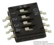 SWITCH, 4 WAY, SPST, FLUSH, SMD A6H-4101