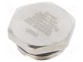 Stopper; M16; 1.5; IP68; brass; Plating: nickel; V-Ms-Ex; with seal HUMMEL HUMMEL-1197160050