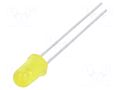 LED; amber; 5mm; 50mcd; 30°; Front: convex; 1.8VDC; No.of term: 2 LITEON LTL2R3KYD-EM