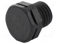 Pressure compensation device; IP69; black; Thread: M12; Pitch: 1.5 BOPLA DAE-M12X1.5