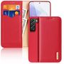 Dux Ducis Hivo Leather Flip Cover Genuine Leather Wallet For Cards And Documents Samsung Galaxy S22 + (S22 Plus) Red, Dux Ducis 6934913043653 6934913043653