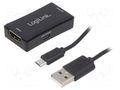 Repeater; HDMI socket,both sides; HDCP 2.2,HDMI 2.0; black; 25m LOGILINK HD0014