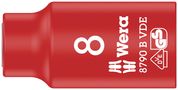 8790 B VDE Zyklop 3/8" socket, insulated, 8.0x46,0, Wera 05004952001