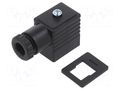 Plug for coil; PIN: 3; black; 0÷230V; IP65; A: 20.8mm; B: 28.5mm PNEUMAT CEP/1