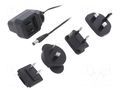 Power supply: switching; mains,plug-in; 6VDC; 0.83A; 5W; 76% XP POWER VER05US060-JA