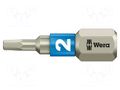 Screwdriver bit; Hex Plus key; HEX 2mm; 1/4"; Overall len: 25mm WERA WERA.05071071001