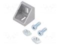 Angle bracket; for profiles; Width of the groove: 8mm; W: 29mm FATH FA-093W303N08S11