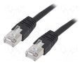 Patch cord; RJ45 plug,both sides; F/UTP; 5e; stranded; CCA; PVC GEMBIRD PP22-2M/BK