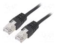 Patch cord; RJ45 plug,both sides; F/UTP; 5e; stranded; CCA; PVC GEMBIRD PP22-1M/BK