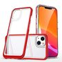 Clear 3in1 case for iPhone 13 mini gel cover with frame red, Hurtel 5907769338724 5907769338724