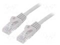 Patch cord; RJ45 plug,both sides; U/UTP; 6; stranded; CCA; PVC GEMBIRD PP6U-3M