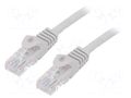 Patch cord; U/UTP; Cat: 6; RJ45 plug,both sides; stranded; CCA; 3m GEMBIRD PP6U-3M