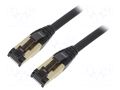 Patch cord; S/FTP; Cat: Cat 8; RJ45 plug,both sides; stranded; Cu GEMBIRD PP8-LSZHCU-BK-3M