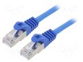 Patch cord; RJ45 plug; F/UTP; 6; stranded; CCA; PVC; blue; 3m; 26AWG GEMBIRD PP6-3M/B