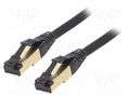 Patch cord; S/FTP; Cat: Cat 8; RJ45 plug,both sides; stranded; Cu GEMBIRD PP8-LSZHCU-BK-1.5M