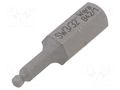 Screwdriver bit; hex key,spherical; HEX 3/32"; Overall len: 25mm WERA WERA.05380103001