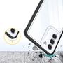 Clear 3in1 Case for Samsung Galaxy S22 + (S22 Plus) Frame Gel Cover Black, Hurtel 5907769339127 5907769339127