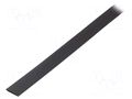Heat shrink sleeve; 9.5mm; black; Diam.after shrinking: 4.8mm HELLERMANNTYTON TR27-9.5/4.8-BK