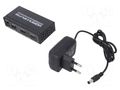 Splitter; HDMI 2.0; black; Input: DC socket,HDMI socket QOLTEC QOLTEC-52356