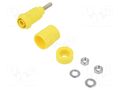 Connector: 4mm banana; socket; 20A; yellow; screw; insulated STÄUBLI XUB-G-24