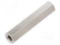 Screwed spacer sleeve; 25mm; Int.thread: M2; hexagonal DREMEC TFF-M2X25/DR141