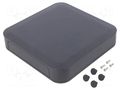 Enclosure: with panel; PF; X: 150mm; Y: 150mm; Z: 30mm; ABS; dark grey TAKACHI TKC-PF15-3-15D