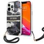 Guess GUHCP13LKCABBK iPhone 13 Pro / 13 6.1&quot; black/black hardcase Camo Strap Collection, Guess 3666339023133 3666339023133