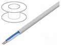 Wire; YTKSY; 1x2x0.5mm; telecommunication; wire; Cu; PVC; white BITNER BITNER-TS0002