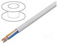 Wire; YTKSY; 2x2x0.8mm; wire; Cu; telecommunication; white BITNER BITNER-TS0029