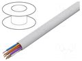 Wire; YTKSY; 7x2x0.5mm; telecommunication; wire; Cu; PVC; white BITNER BITNER-TS0009