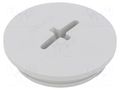 Stopper; M40; 1.5; IP56; polyamide; light grey; Thread: metric; 8mm BM GROUP BM4640