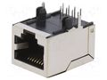 Connector: RJ45; socket; PIN: 8; Cat: 5; shielded; 8p8c; THT; angled ENCITECH RJJS108142E9H011