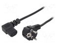 Cable; 3x0.75mm2; PVC; 3m; black; 10A; 250V ESPE KAB-EUL-P3L-3.0-BK