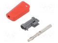 Connector: 4mm banana; plug; 32A; red; nickel plated STÄUBLI LQ-4N-39-22