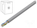 Wire; U/UTP; 4x2x24AWG; 6; CCTV; wire; CCA; PE; grey; 305m QOLTEC QOLTEC-50359