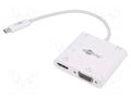 Adapter; USB 3.0; 0.15m; white; Support: 4K,UHD 2160p; white Goobay USB.C-ADAP-14