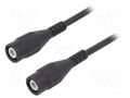 Test lead; BNC plug,both sides; Len: 1m; black; Z: 45Ω; brass STÄUBLI XLSS/SIL-10021